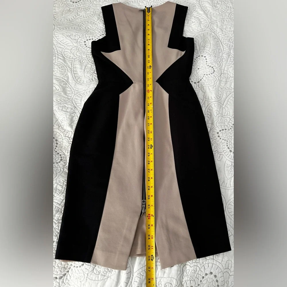 BCBGMaxAzria Black and Tan Midi Dress - Picture 4 of 9